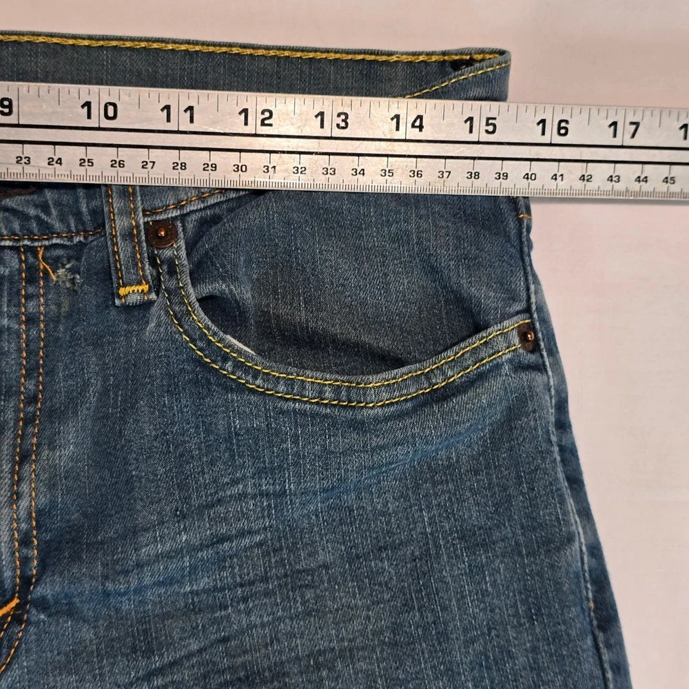 Levis 511 Slim Fit Jeans‎ Mens 34x32 Medium Wash Blue Denim 04511-0408